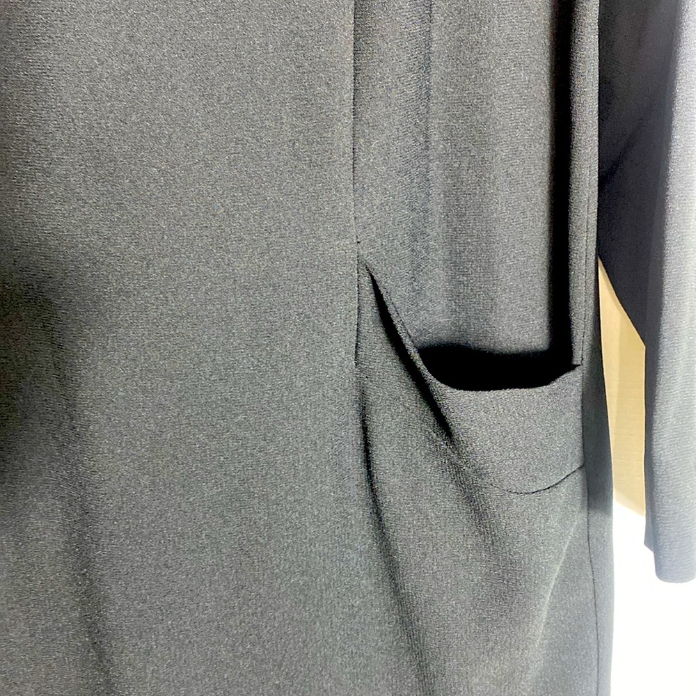 Liz Claiborne Black Shift Dress Size 4 Gold Button Vintage Style - Picture 7 of 14